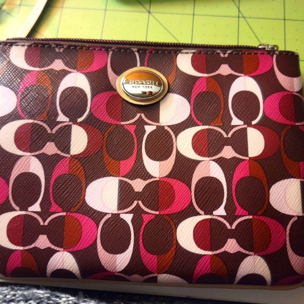 Pink leather Coach wallet